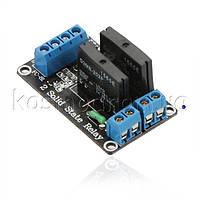 2 Channel 12V SOLID State Relay Module Low Level Trigger Двухканальный модуль на основе твердотельных реле