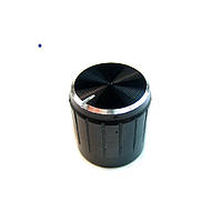KNOB-AL-15X17X6-BLACK Ручка для потенциометра: алюминий, внешний диаметр 15 мм. внутренний диаметр 6 мм.