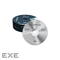 Диск MediaRange DVD-R 4.7GB|120min 16x speed, Cake 25 (MR403)