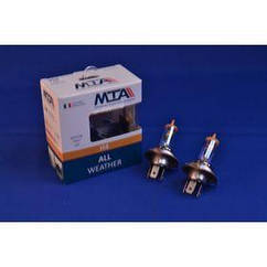 Лампа автомобільна H4 12 V 60/55W P43T ALL WEATHER (2шт) (ближня/дальня, протитуманна) MTA