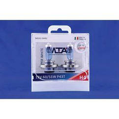 Лампа автомобільна H4 12 V 60/55W P43T SUPER WHITE (ближня/дальня) (світло-блакитний) (2шт) MTA