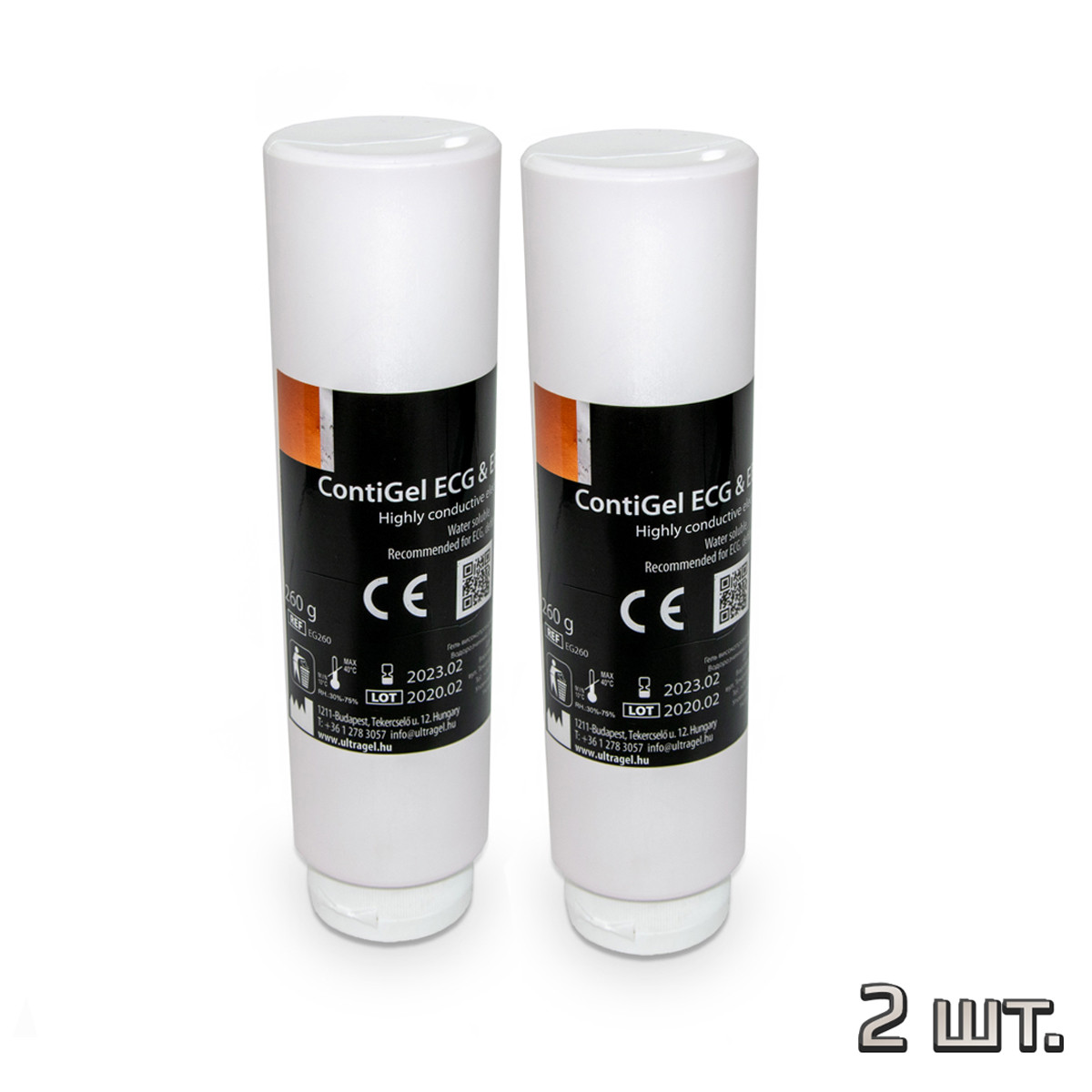 Гель для міостимуляторів Gel ECG EEG 250 мл. Гель для ЕКГ/ЕГ ContiGel EG260 2шт.уп. гель струмопровідний (ST)