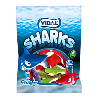 Жевательные Конфеты Vidal Sharks 90g