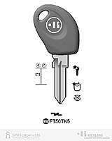 Ключ KEYLINE FIAT Duсato 1996-2001 FT50TK POD GT10BT5 TP01FI-11P I латунь 35мм з транспондером