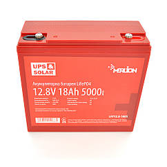 Літій-залізо-фосфатний акумулятор Merlion LiFePO4 12.8 V 18 AH (4S3P/BMS-20A), (179x75x167), 2,8kg for UPS, до