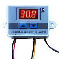 W3001-12V Цифровой терморегулятор. -50...110 С. Питание 12 В. Нагрузка до 10 А.