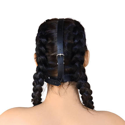 Кляп -маска Art of Sex — Deymon, Екошкіра, колір Чорний, фото 2