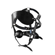 Кляп -маска Art of Sex — Deymon, Екошкіра, колір Чорний, фото 3