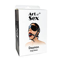 Кляп -маска Art of Sex — Deymon, Екошкіра, колір Чорний, фото 4