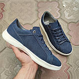 Літні сині кеди на білій підошві 40 - 43 розмір, фото 4