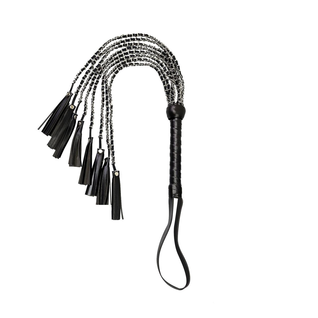 Ажурна плетіль з екошкіри Art of Sex — Brianna, колір Чорний