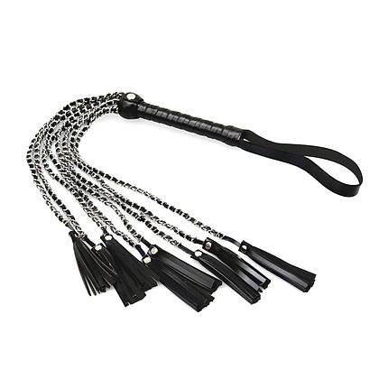 Ажурна плетіль з екошкіри Art of Sex — Brianna, колір Чорний, фото 2