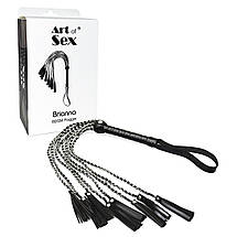 Ажурна плетіль з екошкіри Art of Sex — Brianna, колір Чорний, фото 3