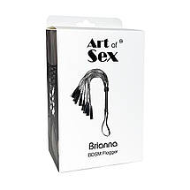 Ажурна плетіль з екошкіри Art of Sex — Brianna, колір Чорний, фото 4