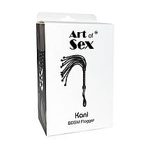 Ажурна плетіння кішка з екошкіри Art of Sex — Kani, колір Чорний, фото 5