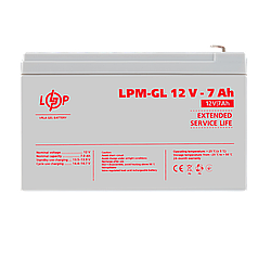 Акумулятор гелевий LPM-GL 12V - 7 Ah