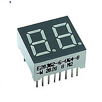 E20362-G-UG4-8-W Светодиодный индикатор, общий АНОД, высота символа 9,14 мм, двухсимвольный, цвет свечения