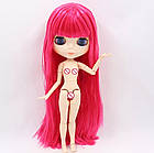 Шарнірна Лялька Блайз Blythe 30 см без одягу 4 кольори очей яскраво-рожеве волосся