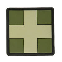 Нашивка Medic Cross Square PVC Olive