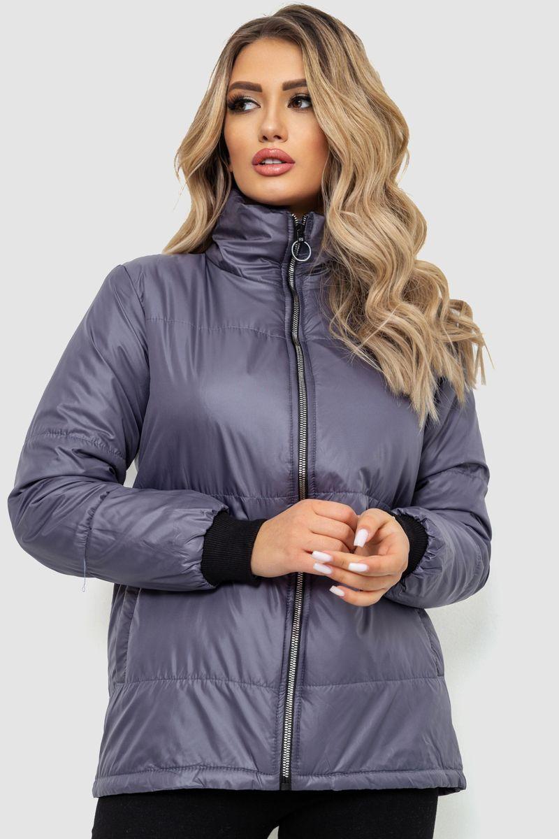 Куртка жіноча демісезонна, колір темно-бузковий, 244R1505 XS, 42, фото 1