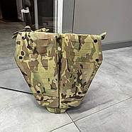 Напашник тризонний 1-го класу захисту, Піксель, фартух напашник, сумка фартух з балістичним пакетом Поліетиленові пластини, Мультикам, фото 5