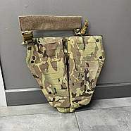 Напашник тризонний 1-го класу захисту, Піксель, фартух напашник, сумка фартух з балістичним пакетом Поліетиленові пластини, Мультикам, фото 6