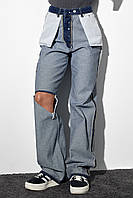 Двосторонні рвані джинси в стилі grunge — блакитний колір, 36р (є розміри)