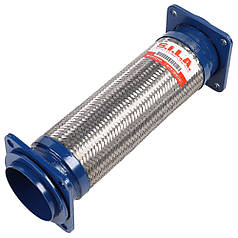 Металорукав КАМАЗ Євро з фланцями в зборі нержавійка (в оплетені) (в-во S.I.L.A 54115-1203012-01 54115-1203012
