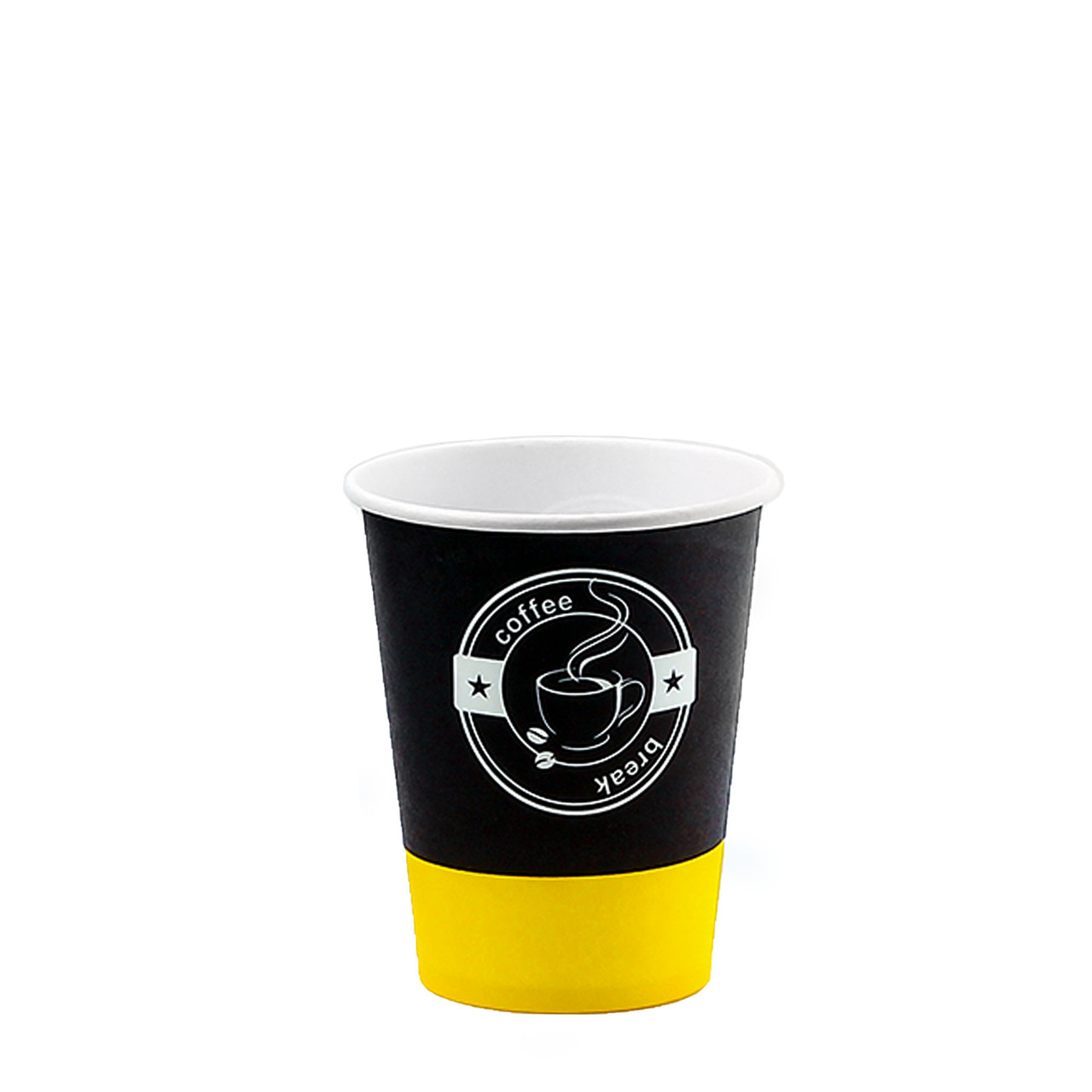 Стакан паперовий одношаровий COFFEE BREAK 250мл (CS)(КР-76)(50шт/уп)(2000ящ), фото 1
