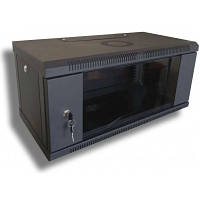 Шкаф настенный Hypernet 6U 19" 600x600 (WMNC66-6U-FLAT-AC-BLACK)