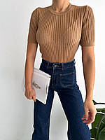 Женская трикотажная футболка ; Размер универсальный (42-46)