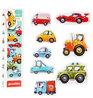 Пазли Puzzlika "Машинки" 16 деталей, дитячі пазли, пазли для дітей, розвиваюча гра, машини (IB15245)