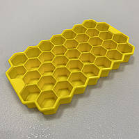Форма силиконовая для льда, конфет и желе "Соты" 20,6*12*2,3 см Stenson MH-3017 желтая