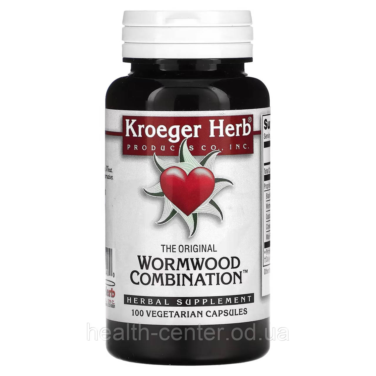 Протипаразитарний комплекс з полином Wormwood Combination 100 капс Kroeger Herb Co USA