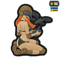 M-Tac нашивка Tactical girl №6 PVC redhead/Olive/Coyote V1