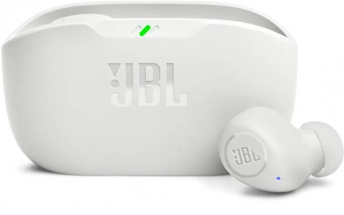 Навушники гарнітура вакуумні Bluetooth 5.2 JBL Wave Buds White (JBLWBUDSWHT), фото 2