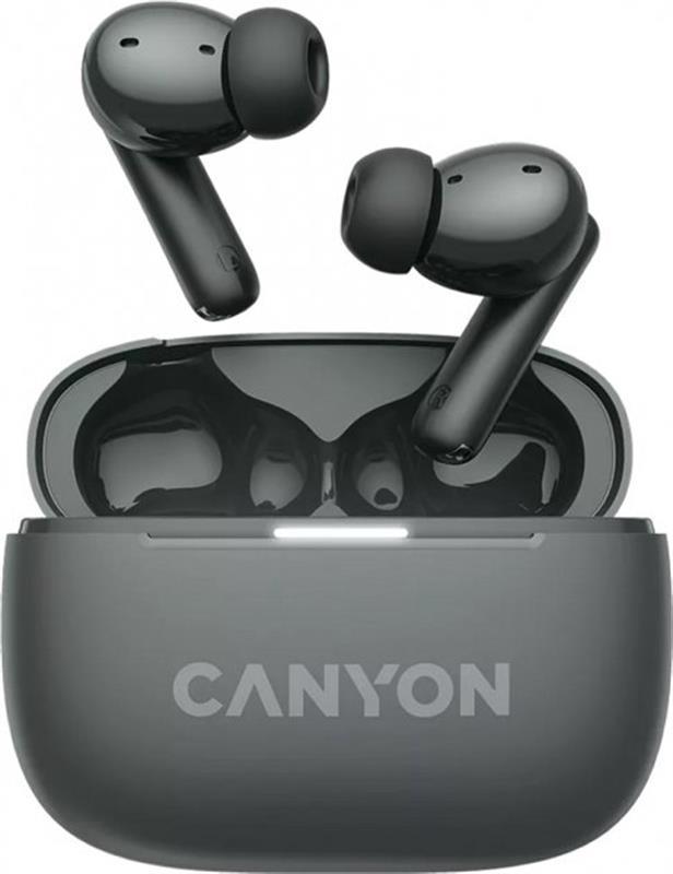 Навушники гарнітура вакуумні Bluetooth 5.3 Canyon OnGo TWS-10 ANC ENC Black (CNS-TWS10BK)