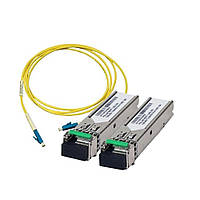 Комплект: Два модулі оптичні LNK-BSFP-1.25G-20D LC 1550nmTX (20km) E-LINK + Патч-корд оптичний Patchcord