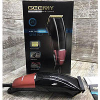 Машинка для стрижки волос Geemy проводная триммер с насадками Чёрно-красная (GM-807)