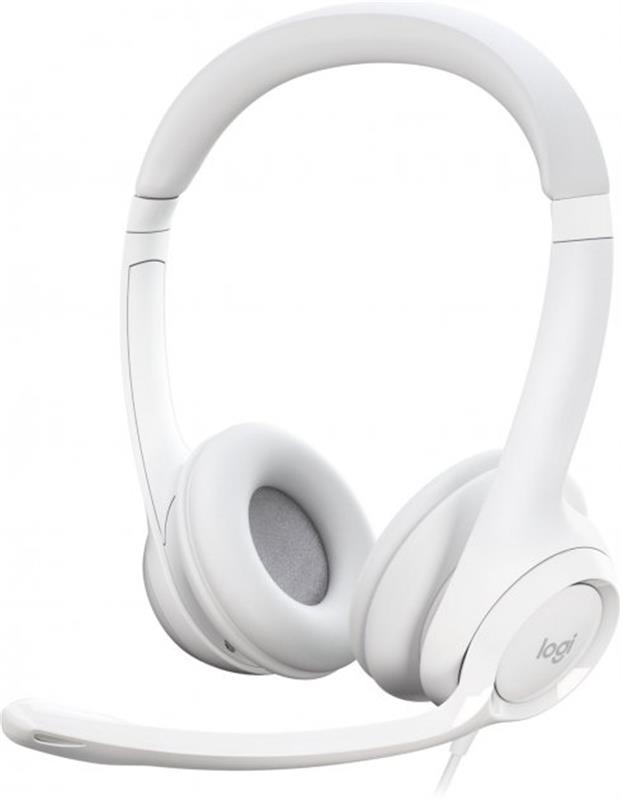 Навушники гарнітура накладні дротові Logitech H390 USB White (981-001286)