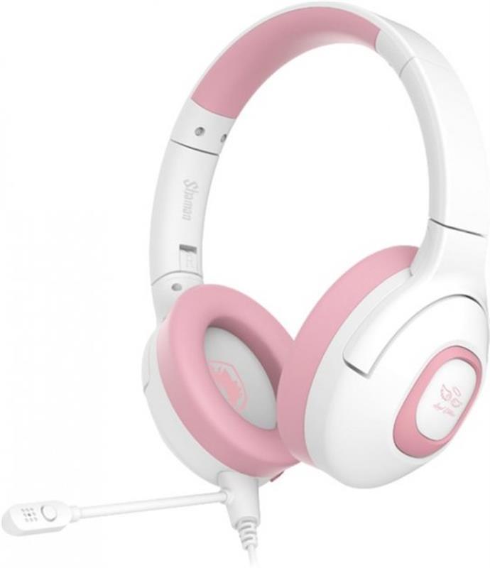 Навушники гарнітура накладні дротові Sades SA-724 Shaman Pink (sa724pkj)