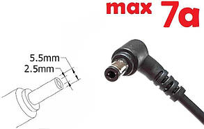 Dc кабель до блоку живлення 5.5x2.5mm (7a) (1.2m) (A class) 1 день гар.