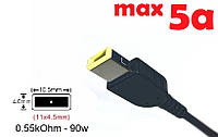 Dc кабель для блока питания Square tip 11.0x4.5mm (+pin) (5a) (1.2m) (A class) 1 день гар.