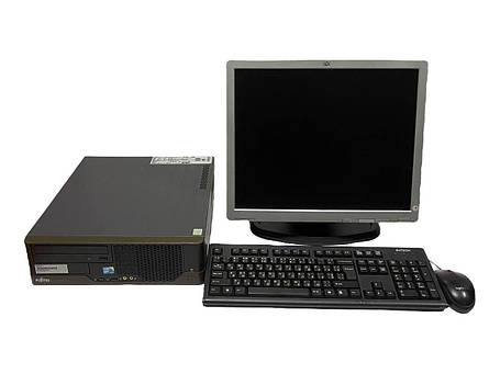 Б/в ПК+Монітор Б-клас Fujitsu Esprimo E5730 SFF| Core2Duo E8500| 4GB RAM| 160GB HDD|+Б-клас HP Compaq LA1951g| 19" 1280x1024, фото 1