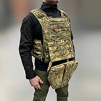 Напашник тризонний 1-го класу захисту, Мультикам, фартух напашник, сумка фартух з балістичним пакетом