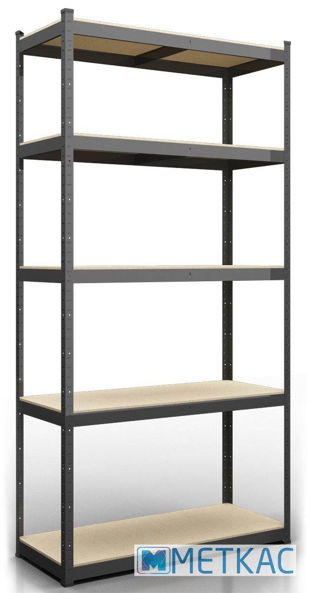 Стелаж Стандарт КД 2000х1200х500 Міткас, 220 кг/полка, 5 полиць, ДСП, фарбований, металевий, поличний