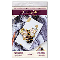 Набор для вышивки бисером украшения "Золотая пчелка" AD-066 на натуральном холсте