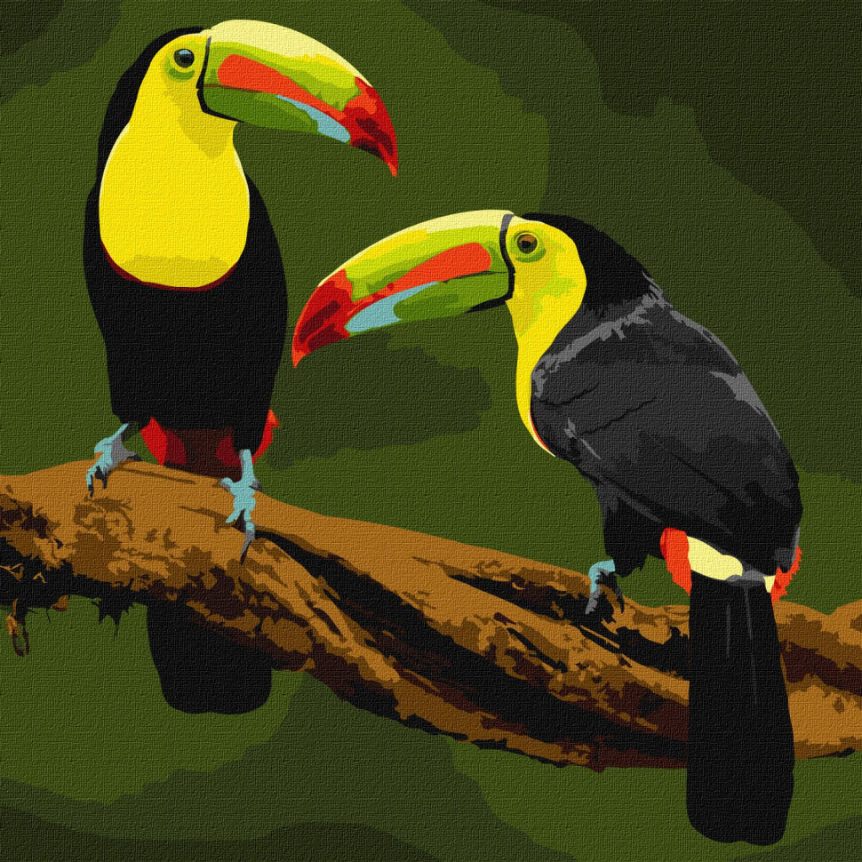Картина за номерами "Екзотичні птахи" Ідейка KHO4337 40х40см від PolinaToys