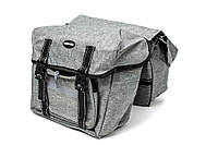 Велосумка брюки на багажник 35x28x14cm серый BRAVVOS F-091-2 водоотталкивание материал