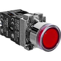 Кнопка керування 1NO+1NC 22мм з підсвічуванням червоний LED 230V [574366] NP2-BW3465 CHINT